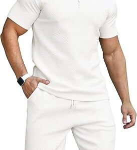 Men's Polo Shirt and Shorts Set Summer Outfit