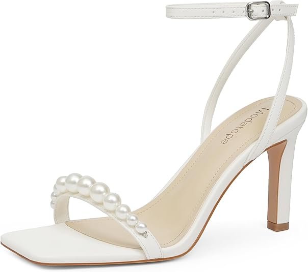 Womens Heels Square Open Toe Strappy - Image 5