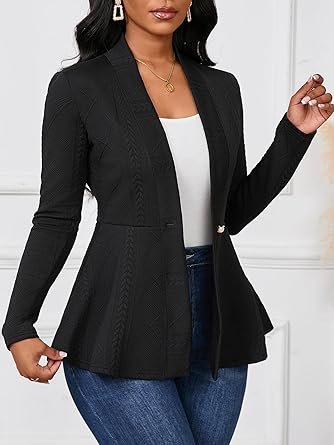 Women Casual Blazers Button - Image 7