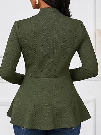 Women Casual Blazers Button - Image 2