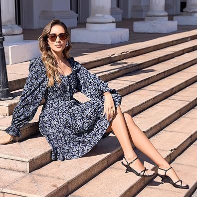 Strappy Heels for Women Kitten Heel - Image 4