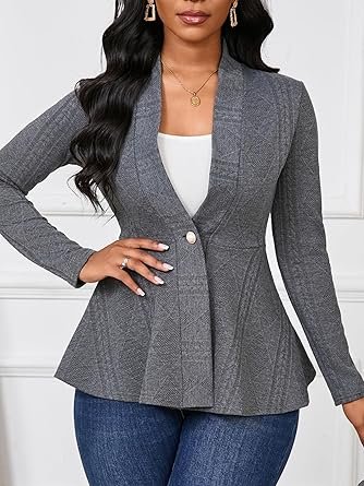 Women Casual Blazers Button - Image 10