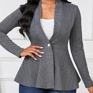 Women Casual Blazers Button