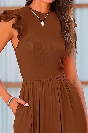 Ruffle Cap Sleeve Romper - Image 2